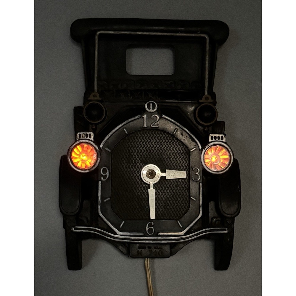 Vintage Mastercrafters Model T Car Automobile Clock M-740 Lights Work READ NOTE